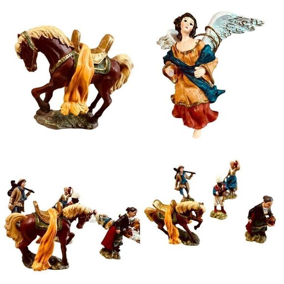 Hawthorne Village 10 Miniature Christmas Ornaments Nativity Figurine Set A7606 - Picture 10 of 12